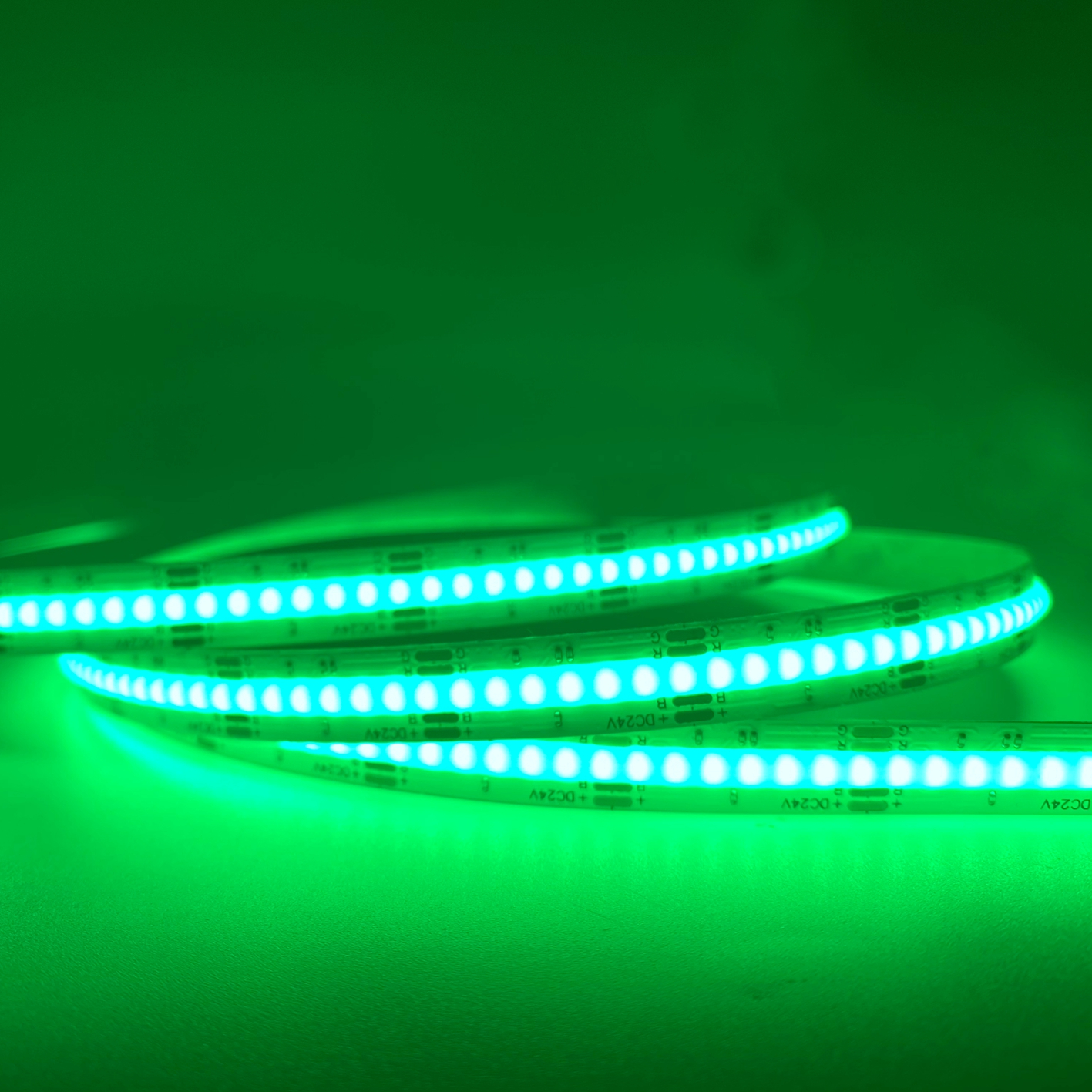 COB RGB LED strip-green